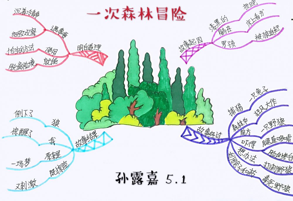 画作文创意作文展一次森林冒险二统编五下第六单元神奇的探险之旅优秀