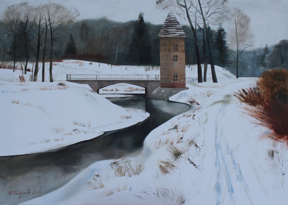 巴甫洛夫卡河 70х100cm 布面油画 2018年.jpeg