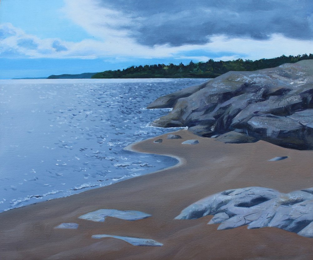 芬兰海湾 50х60cm 布面油画 2018年.jpeg