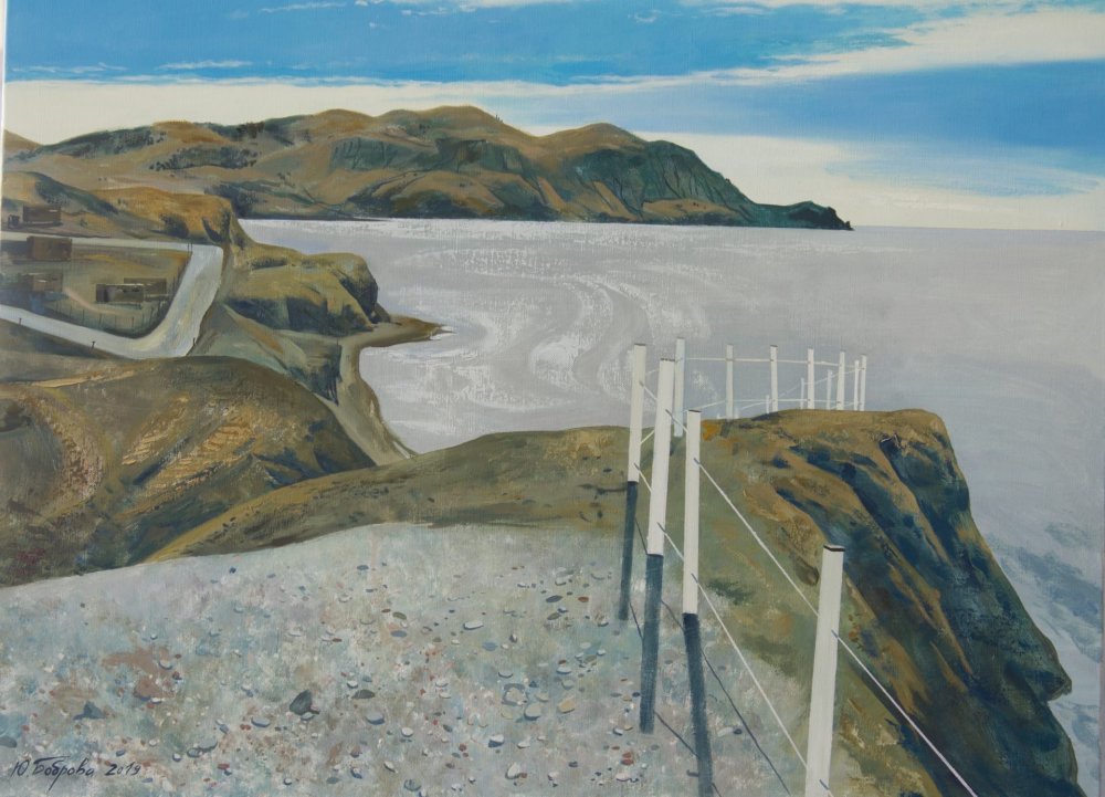 银色的海 60х80cm 布面油画 2019年.jpeg