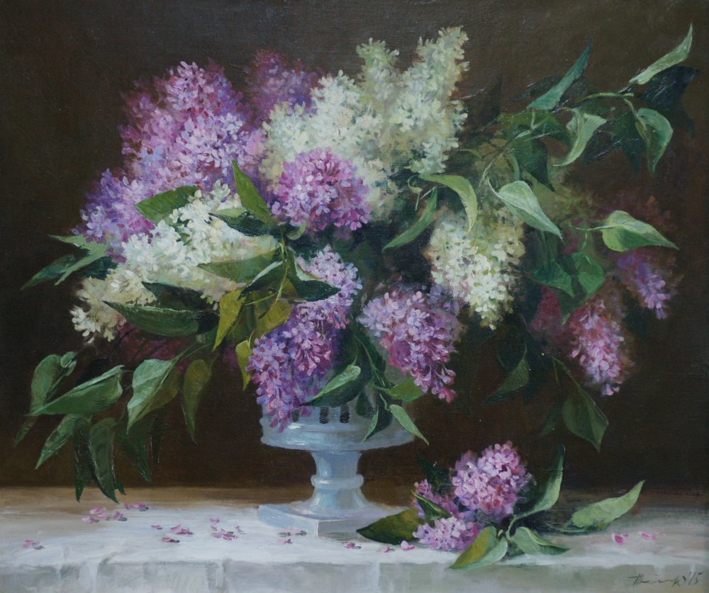 捷尔普戈哇    尤莉娅《丁香花》2015年70x60cm 布面油画.JPG