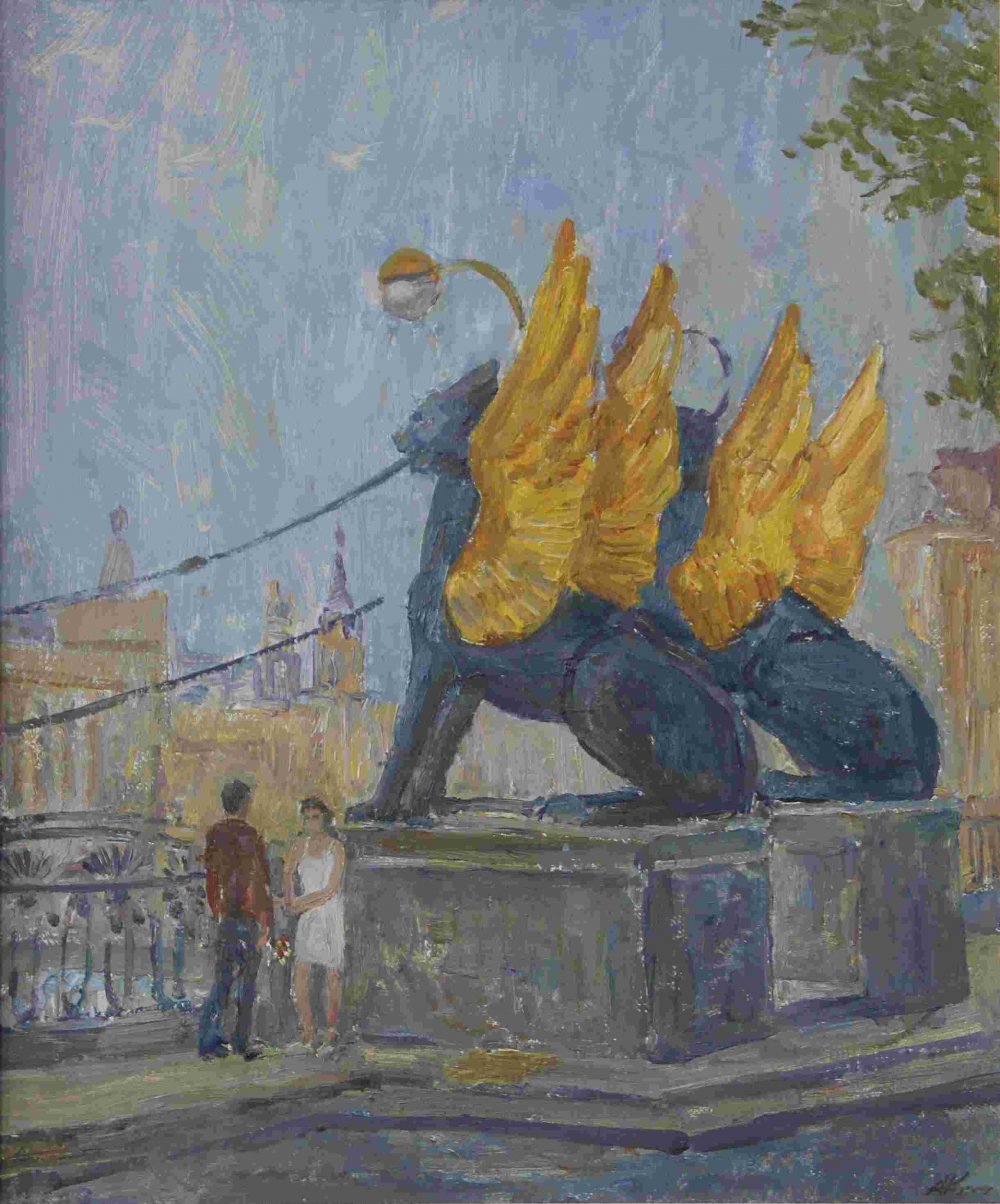 库加耶夫斯基•安德烈•阿列克桑德罗维奇《白夜》2005年55x48cm 布面油画.JPG