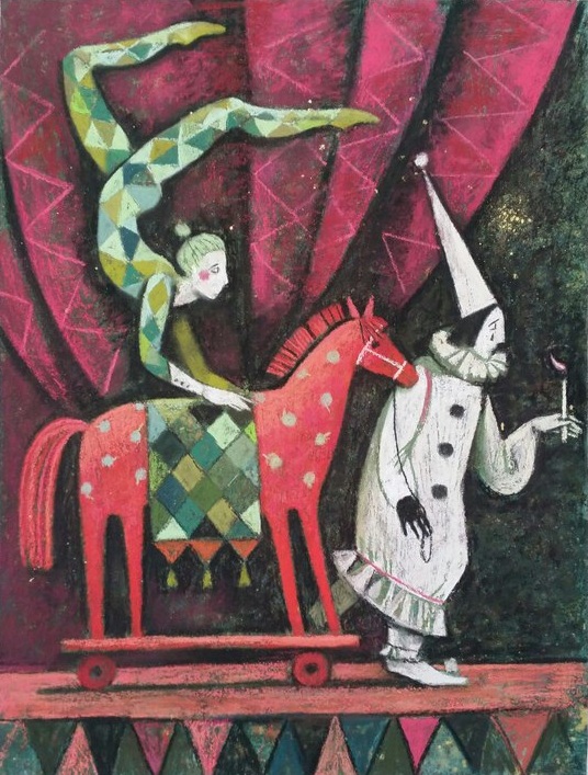 A16-安东妮娜•伏洛特琴柯《马戏团》  60x84  2015年 色粉画.jpg