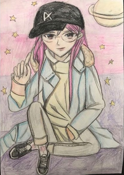 青少年组 绘画 《星空下的少年》栗文博 817票.jpg