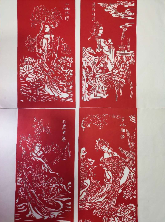 青少年组 手工创意 《剪纸四美图》李明俊 725票.png