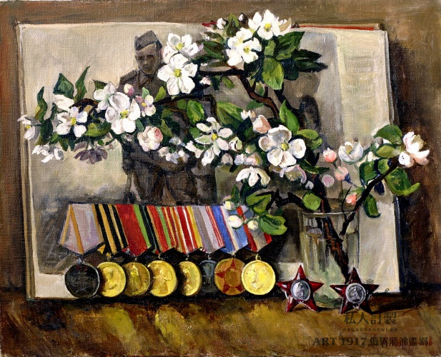 科诺瓦洛夫•阿那托里 《父亲的奖章》 40x50cm 2000年.jpg