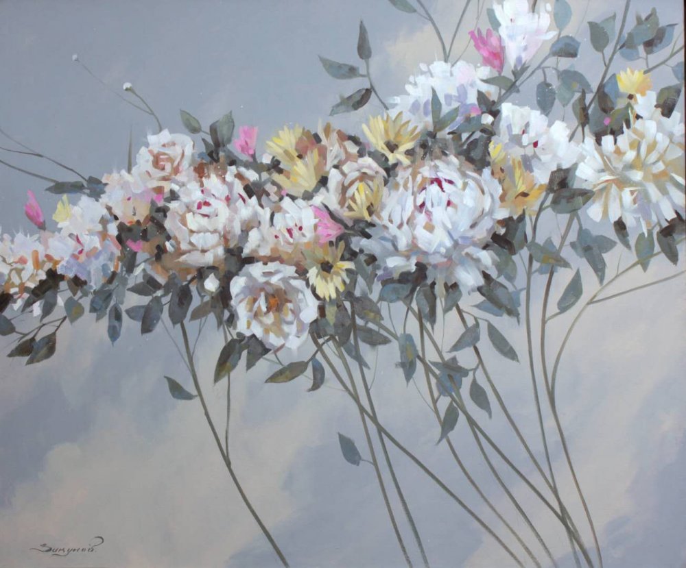 7.清晨的花束 布面油画  75х90cm 2019年.jpg