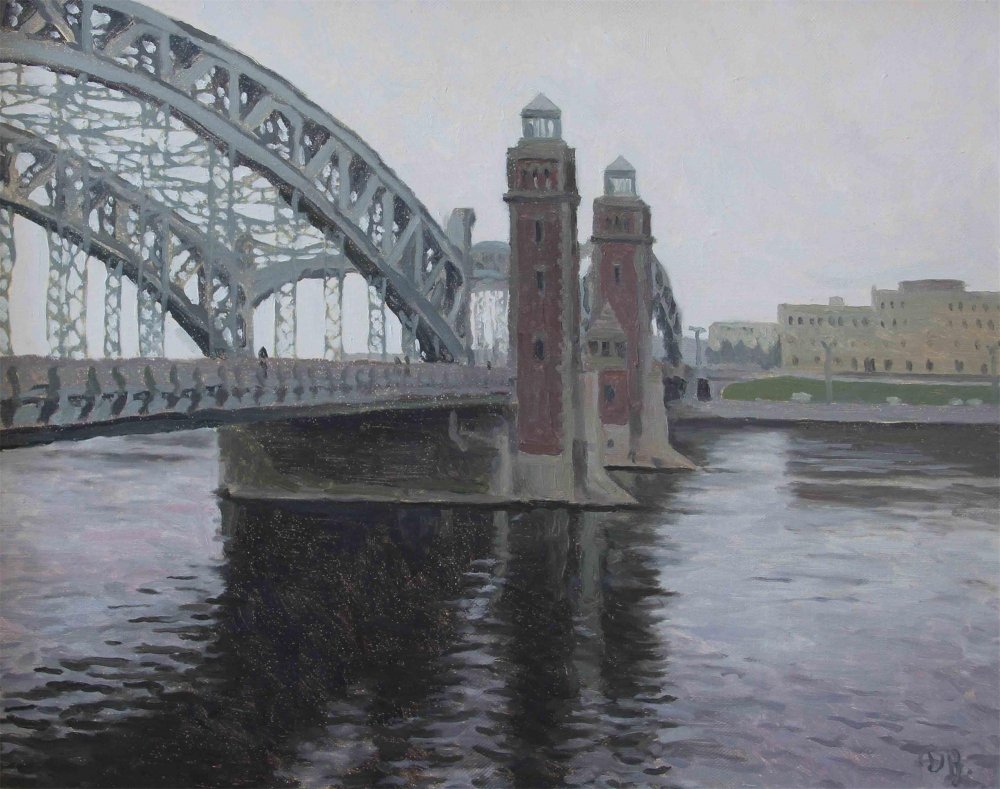 A20-德米特里•杜兰金《彼得大帝桥 》50x60 2015 布面油画.jpg
